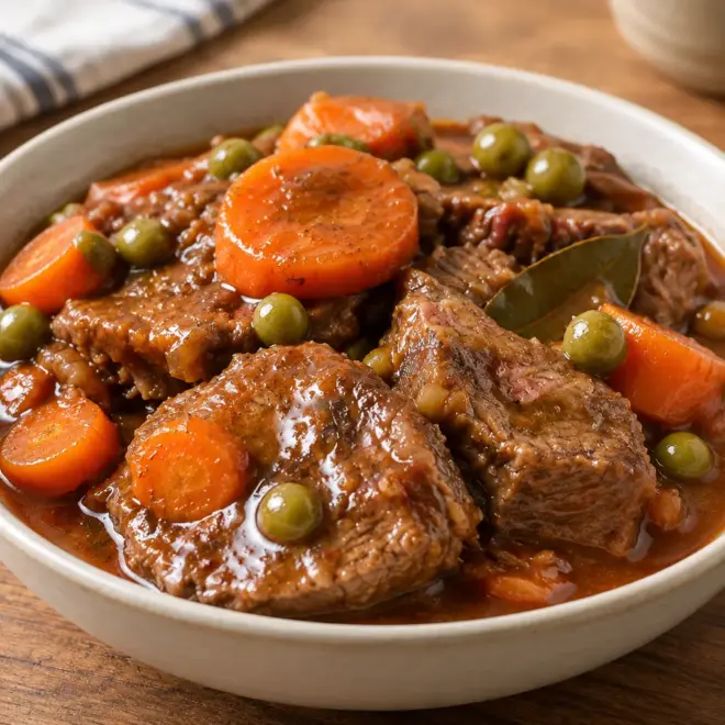 Bœuf braisé : recette en cocotte aux légumes