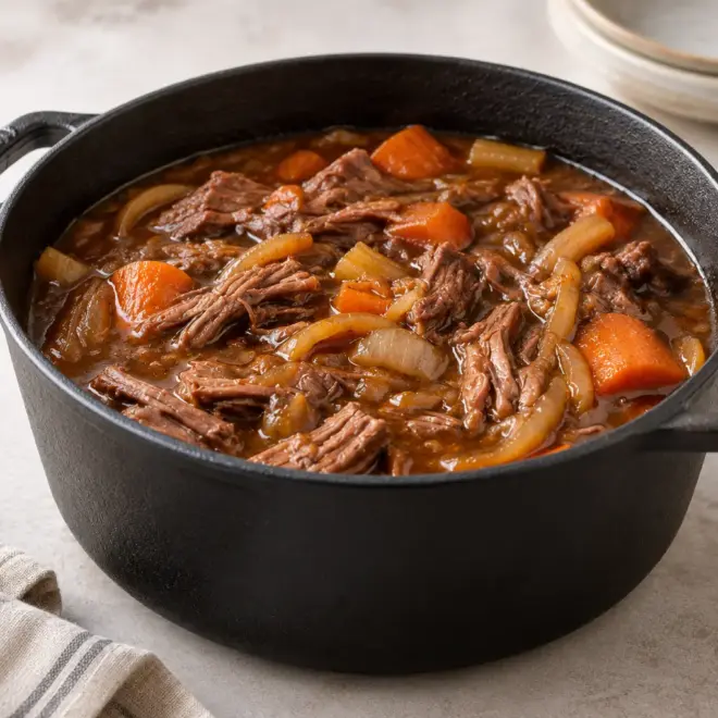 Bœuf effiloché recette facile en cocotte