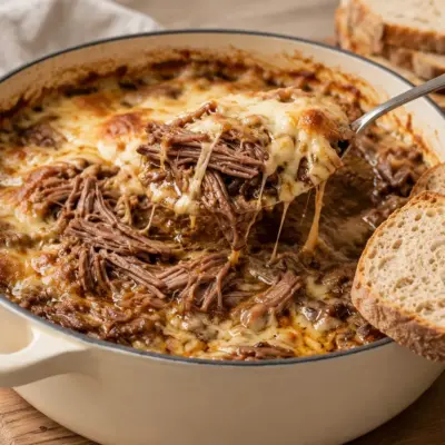 Bœuf effiloché recette gratinée au fromage