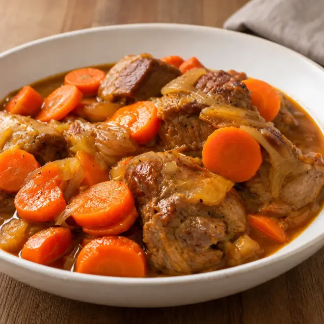 Bœuf mijoté aux carottes facile en cocotte