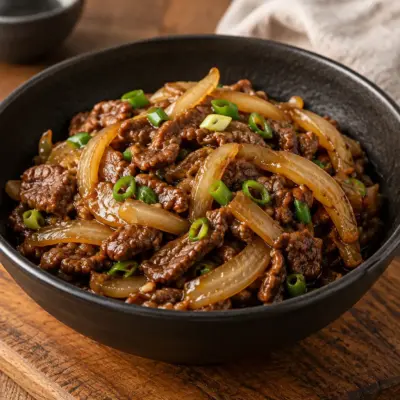 Bœuf sauté aux oignons facile et fondant