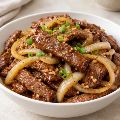 Bœuf sauté aux oignons facile et rapide