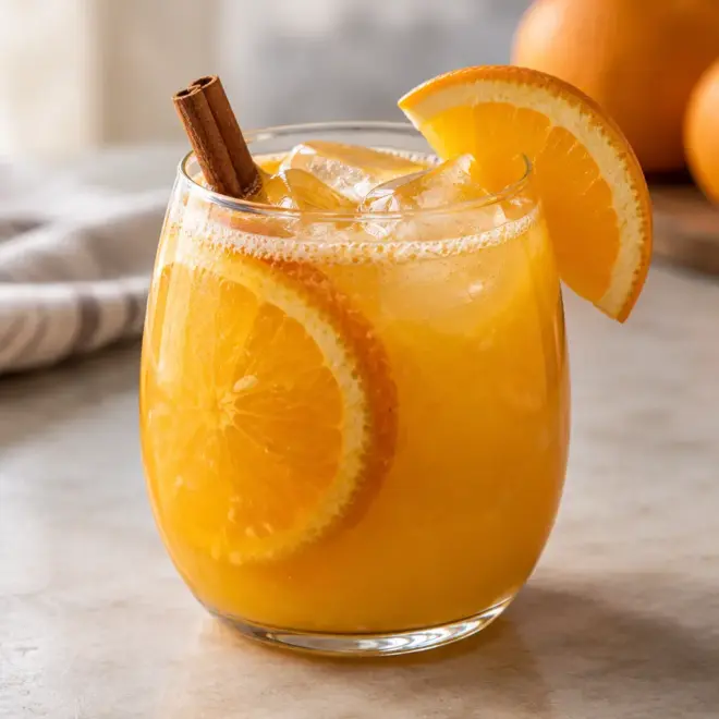 Boisson à l’orange épicée, fraîche et parfumée