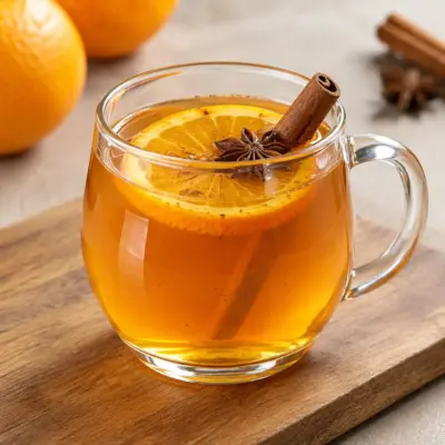 Boisson chaude à l’orange épicée facile