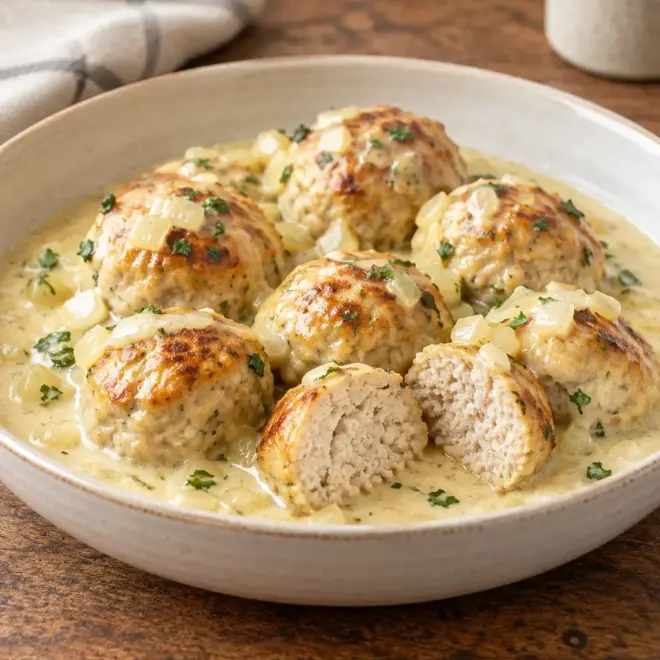 Boulettes de poulet à la crème faciles