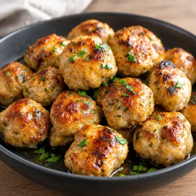 Boulettes de poulet glacées faciles à la poêle