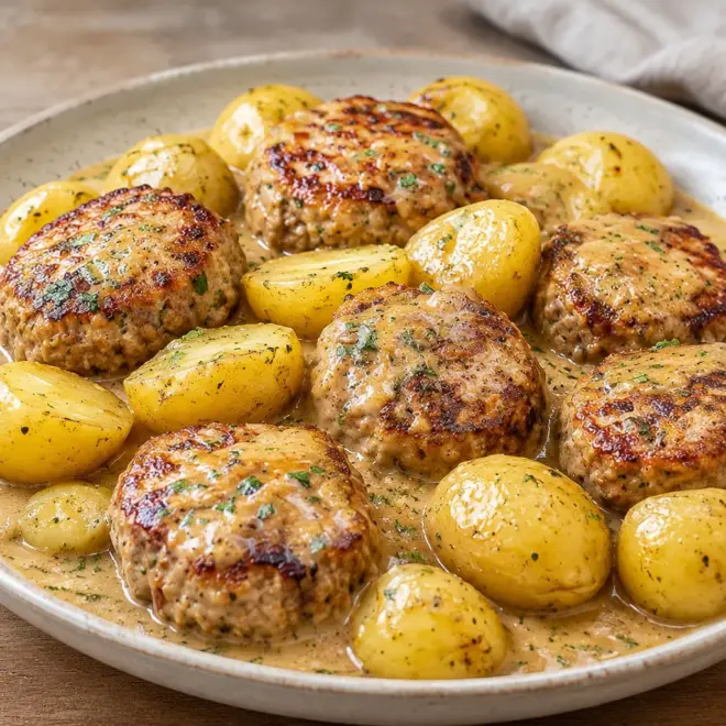 Boulettes de viande crémeuses faciles et dorées