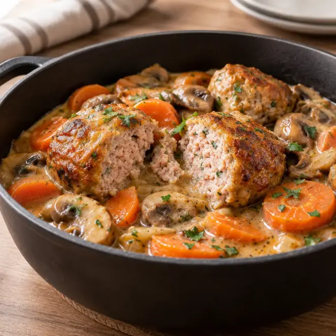 Boulettes de viande recette en sauce crémeuse