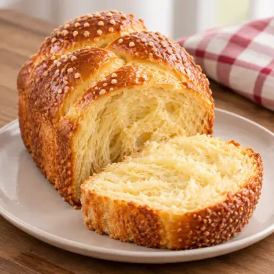 Brioche tressée facile à la mie filandreuse