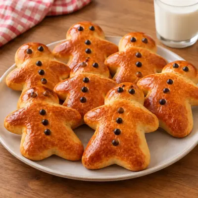 Brioches bonhommes de Noël faciles et moelleuses