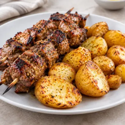 Brochettes d’agneau recette facile et dorée