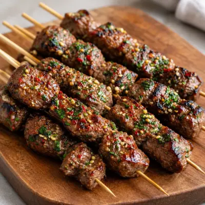 Brochettes de bœuf : recette facile et juteuse