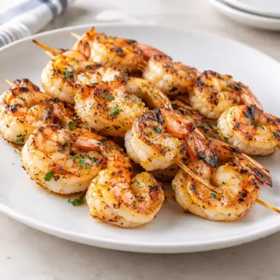 Brochettes de crevettes grillées faciles au beurre