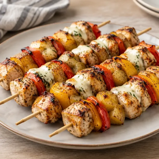Brochettes de poulet recette croustillante au four