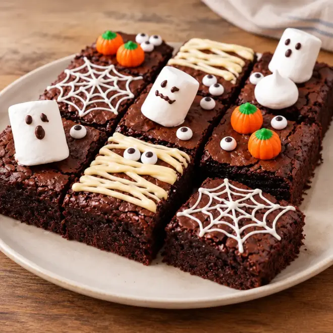 Brownies d’Halloween, fondants et joliment décorés