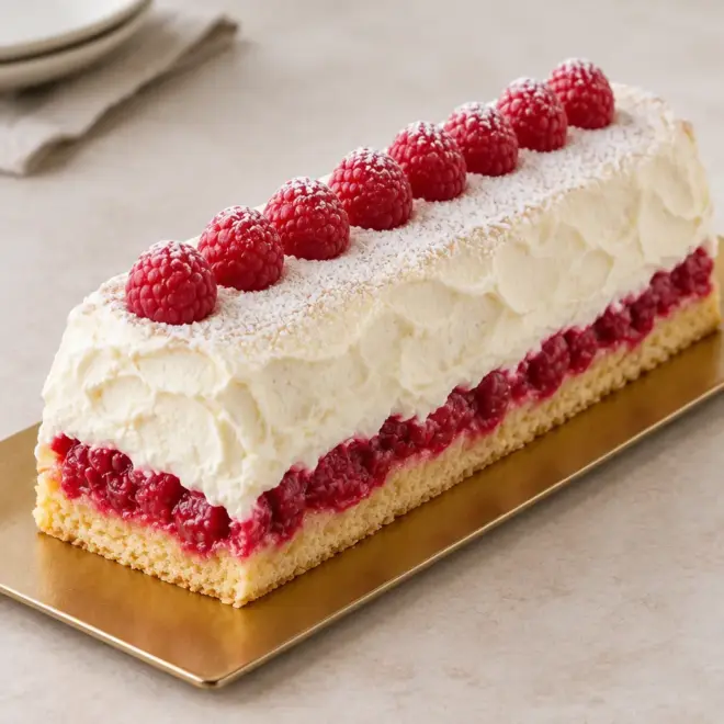 Bûche aux framboises : recette facile et fraîche