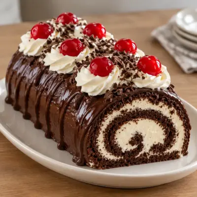 Bûche roulée au chocolat facile et moelleuse