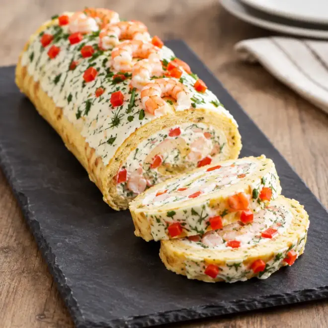 Bûche salée crevettes et fromage frais