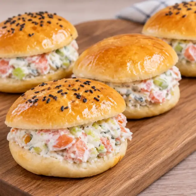 Buns au saumon recette moelleuse et dorée