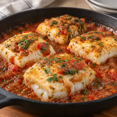 Cabillaud sauce tomate, recette facile en 35 minutes
