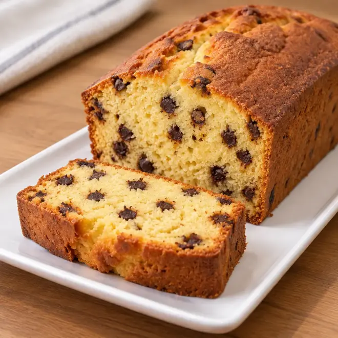 Cake aux pépites de chocolat facile et moelleux