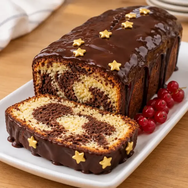 Cake marbré au chocolat facile et moelleux