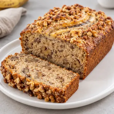 Cake noix-banane sans sucre ajouté
