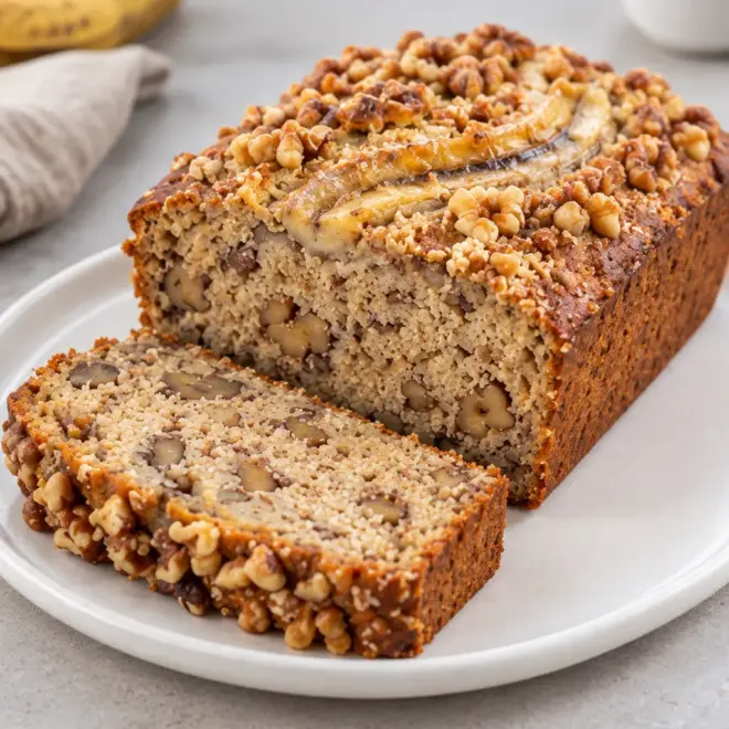 Cake noix-banane, moelleux et naturellement sucré