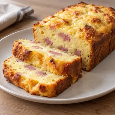 Cake salé au jambon et fromage facile