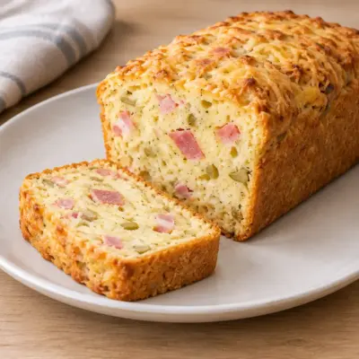 Cake salé jambon fromage facile et moelleux