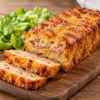 Cake salé au jambon et au fromage facile