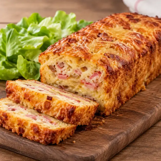 Cake salé au jambon et au fromage facile