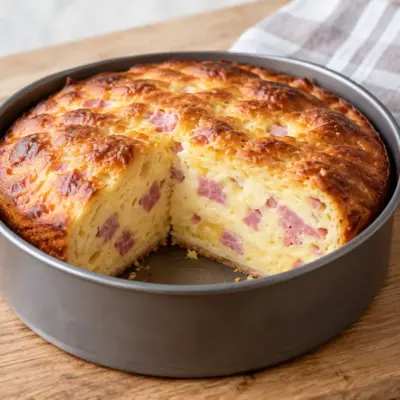 Cake salé jambon fromage facile et moelleux