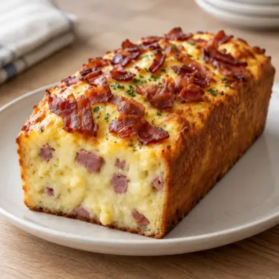 Cake salé jambon fromage bacon facile