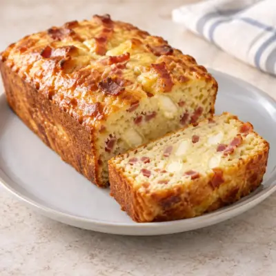 Cake salé recette au camembert et aux lardons
