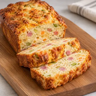 Cake salé recette facile aux légumes et jambon
