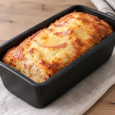 Cake salé recette jambon fromage moelleux
