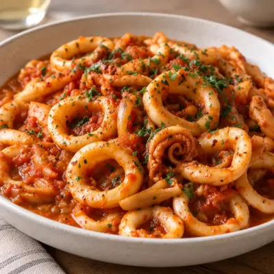 Calamars à la tomate, recette facile et fondante