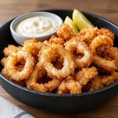 Calamars frits croustillants avec aïoli