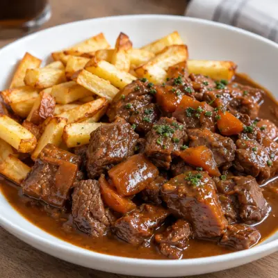 Carbonade flamande recette fondante avec frites
