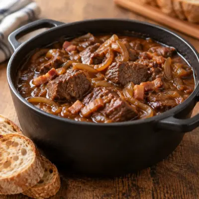 Carbonnade flamande recette à la bière brune