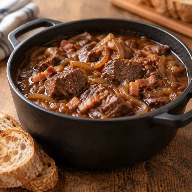 Carbonnade flamande recette à la bière brune