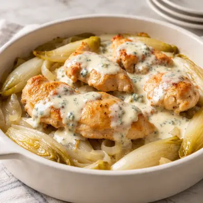 Casserole de poulet aux endives facile et crémeuse
