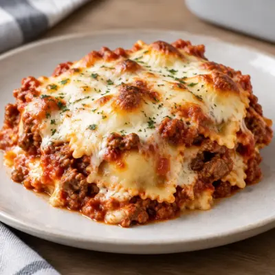 Casserole de raviolis facile, fondante et gratinée