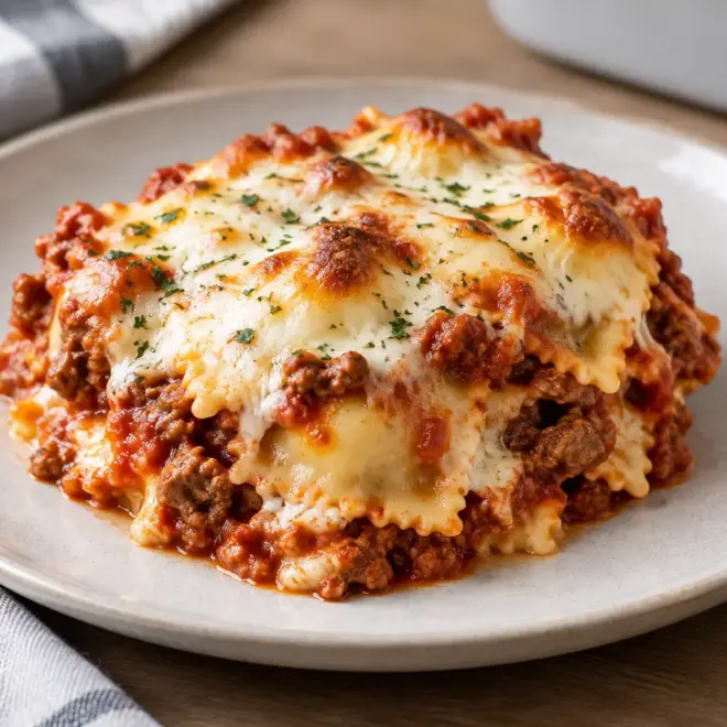 Casserole de raviolis facile, fondante et gratinée