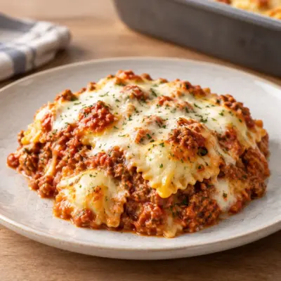 Casserole de raviolis facile et gratinée