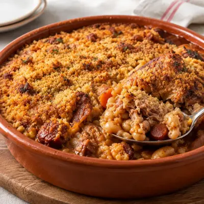 Recette cassoulet français aux viandes confites