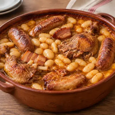 Cassoulet traditionnel facile et bien gratiné