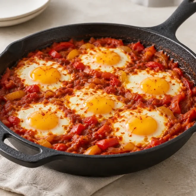 Chakchouka recette maison aux œufs fondants