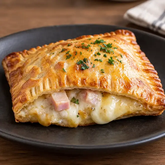 Chausson jambon-fromage facile et doré